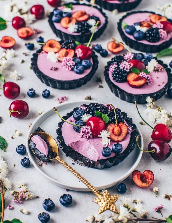 Blackberry Mousse Tart
